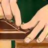 Stylized icon of hands skillfully using woodworking tools, symbolizing experience.